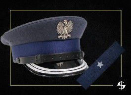 Zestaw czapka garnizonowa Służby Więziennej - oficer starszy z otokiem