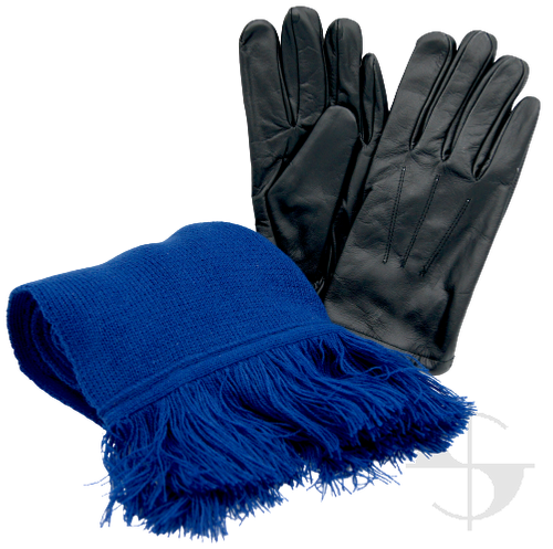Zestaw: rękawiczki zimowe i szalik Policji