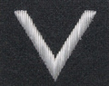 Stopień na beret WP (czarny / b) - sierżant